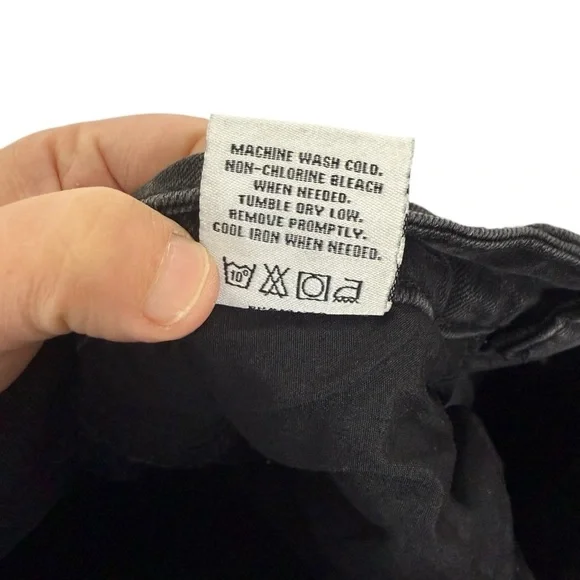 NWT KDNK Men’s Varsity Patched Grunge Jeans in Black/White Size 30